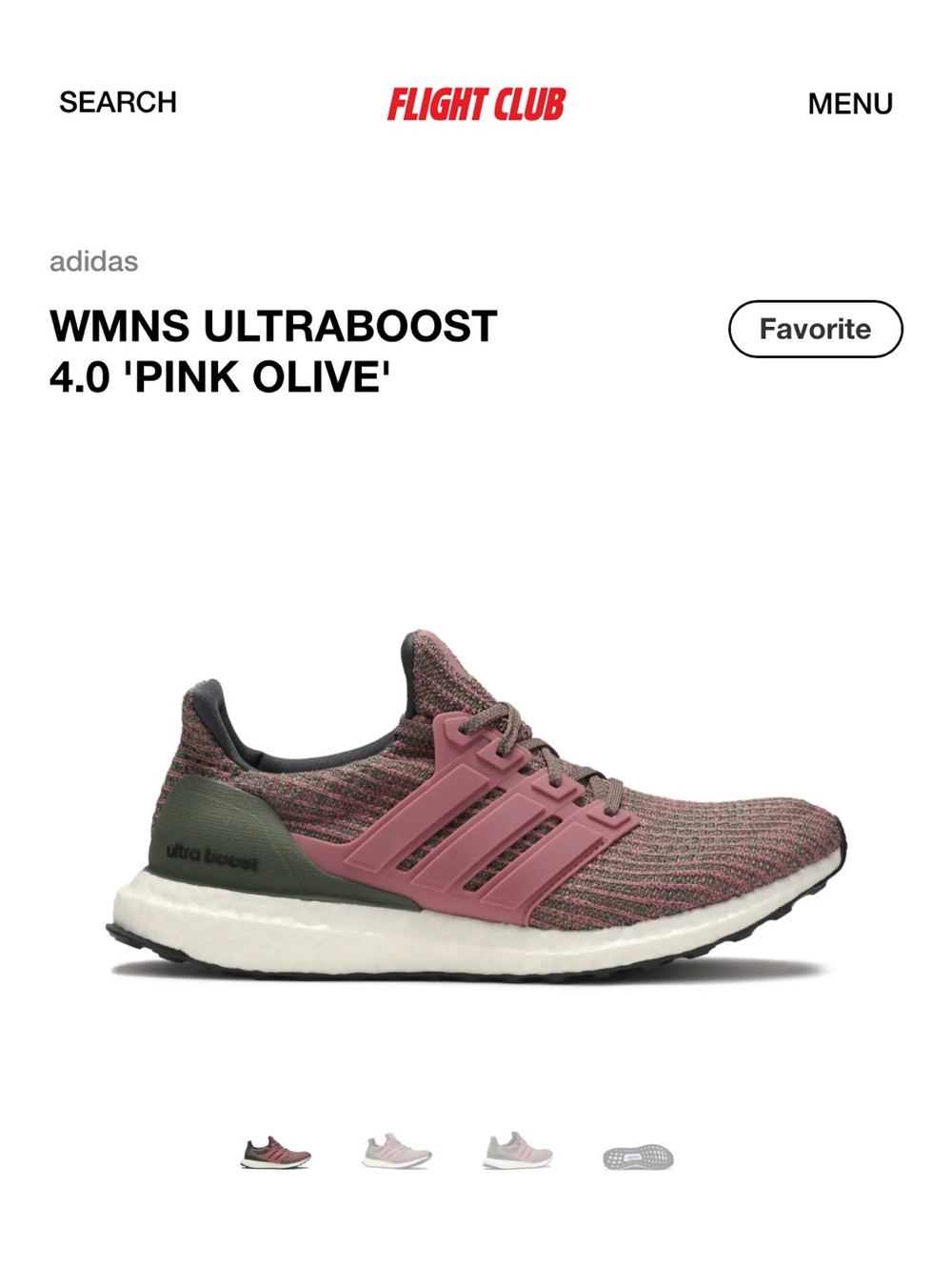 adidas women’s Ultraboost 4.0 pink olive , size 9.5